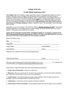 College of the Arts FLASH GRANT Application 2015