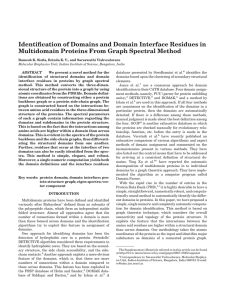 Identiﬁcation of Domains and Domain Interface Residues in