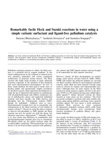 Remarkably facile Heck and Suzuki reactions in water using a