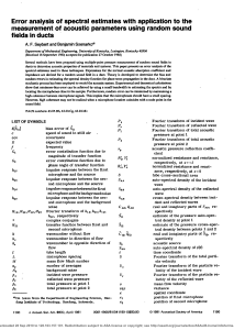 Error analysis of'spectral  estimates  with application to ... measurement  of  acoustic  parameters  using random ...