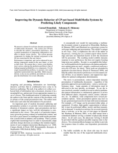 Improving the Dynamic Behavior of CP-net based MultiMedia Systems by