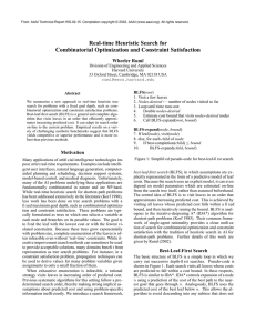 Real-time Heuristic Search for Combinatorial Optimization and Constraint Satisfaction Wheeler Ruml