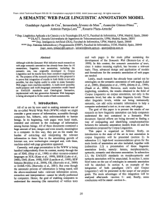 A  SEMANTIC  WEB PAGE  LINGUISTIC ANNOTATION  MODEL