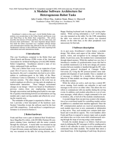 A Modular Software Architecture for Heterogeneous Robot Tasks