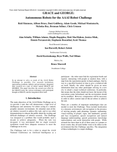 GRACE and GEORGE: Autonomous Robots for the AAAI Robot Challenge