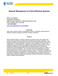 Network Management of Critical Wireless Systems