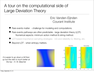 A tour on the computational side of Large Deviation Theory •