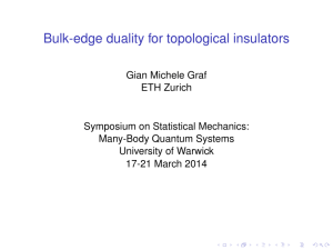 Bulk-edge duality for topological insulators