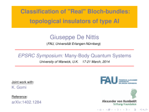 Classification of &#34;Real&#34; Bloch-bundles: topological insulators of type AI Giuseppe De Nittis