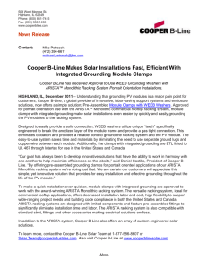 Cooper B-Line Makes Solar Installations Fast, Efficient With News Release