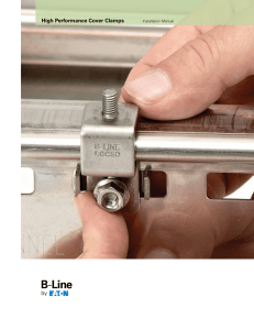 High Performance Cover Clamps Installation Manual