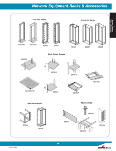 Network Equipment Racks &amp; Accessories Two-Post Racks Four-Post Racks R