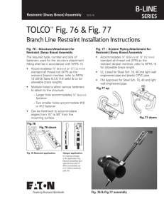 TOLCO™ Fig. 76 &amp; Fig. 77 B-LINE Branch Line Restraint Installation Instructions SERIES