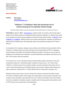 TOLBrace™ 7.0 Software Takes the Guesswork out of  News Release