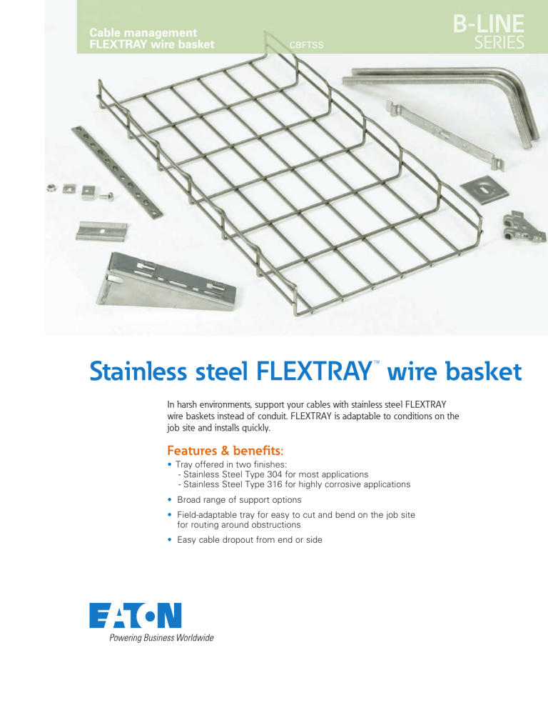 Stainless steel FLEXTRAY wire basket BLINE SERIES