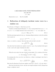 1	 Refraction  of  obliquely  incident  water ... shallow  sea