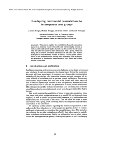Readapting  multimodal  presentations to heterogenous  user  groups