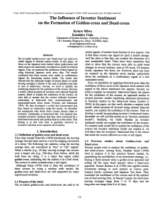 The Influence  of  Investor  Sentiment