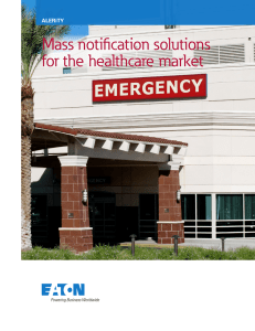 Mass notification solutions for the healthcare market  ALERiTY
