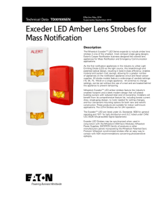Exceder LED Amber Lens Strobes for Mass Notification TD001005EN Description