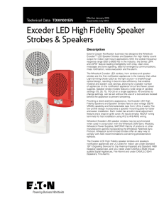Exceder LED High Fidelity Speaker Strobes &amp; Speakers TD001001EN Description