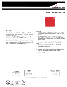 Series DSM Sync Modules Notification