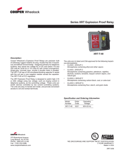 Series XRT Explosion Proof Relay XRT-T-40
