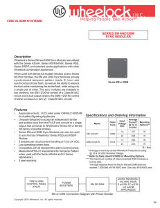 Features SERIES SM AND DSM SYNC MODULES