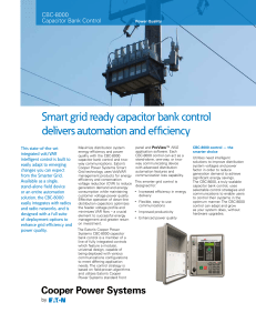 Smart grid ready capacitor bank control delivers automation and efficiency CBC-8000