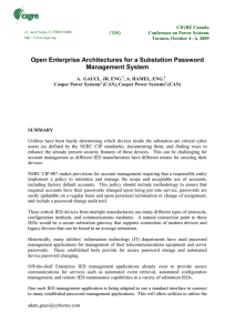 Open Enterprise Architectures for a Substation Password Management System