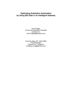 Optimizing Substation Automation by Using IED Data in an Intelligent Gateway