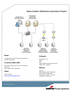 Hydro-Québec Distribution Automation Project cope S