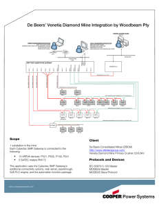 De Beers’ Venetia Diamond Mine Integration by Woodbeam Pty Scope Client