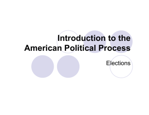 Introduction to the American Political Process Elections