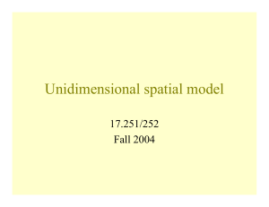 Unidimensional spatial model 17.251/252 Fall 2004