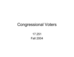 Congressional Voters 17.251 Fall 2004