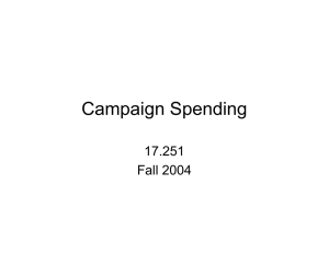 Campaign Spending 17.251 Fall 2004