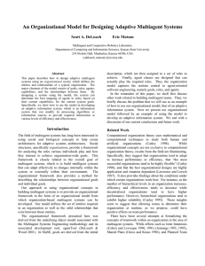 An Organizational Model for Designing Adaptive Multiagent Systems