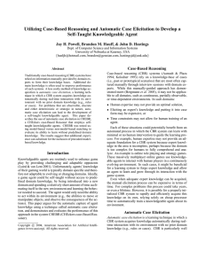 Utilizing Case-Based Reasoning and Automatic Case Elicitation to Develop a
