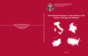 International Practices in Intervention in the Culture of Drugs and Violence