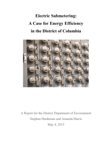 Electric Submetering: A Case for Energy Efficiency in the District of Columbia