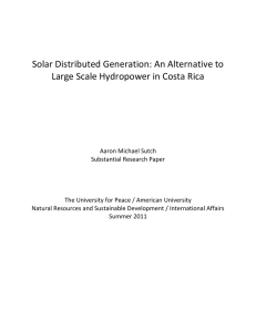 Solar Distributed Generation: An Alternative to