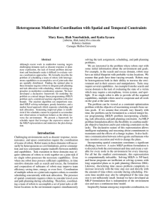 Heterogeneous Multirobot Coordination with Spatial and Temporal Constraints