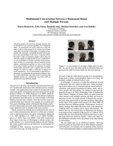 Multimodal Conversation between a Humanoid Robot and Multiple Persons University of Freiburg