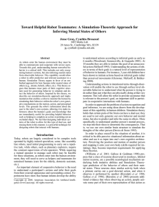 Toward Helpful Robot Teammates: A Simulation-Theoretic Approach for