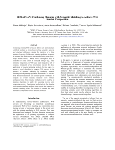 SEMAPLAN: Combining Planning with Semantic Matching to Achieve Web Service Composition