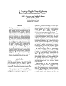 A Cognitive Model of Crowd Behavior Based on Social Comparison Theory