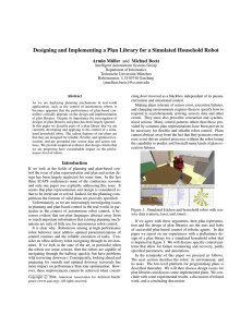 Designing and Implementing a Plan Library for a Simulated Household... Armin M ¨uller and Michael Beetz