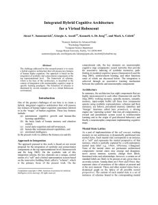 Integrated Hybrid Cognitive Architecture for a Virtual Roboscout Alexei V. Samsonovich