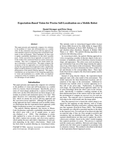 Expectation-Based Vision for Precise Self-Localization on a Mobile Robot